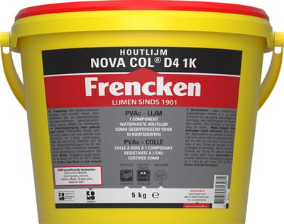 Frencken Houtlijm NovaCol - D4 1K - Wit - 5kg