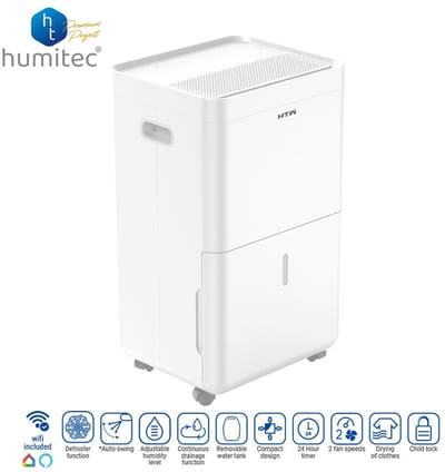 HTW - Ontvochtiger 50ltr- 24uur/ 100m2- WIFI - werkplaats - greenhouse - kas- woonkamer - droogfunctie