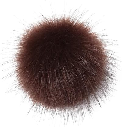 Kunstbont pompons 10 stuks voor dames - Pluizige decoratie voor tassen, mutsen en sjaals, 15 cm