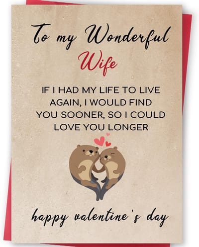 Grappige en Romantische Valentijnsdagkaart voor Vrouw