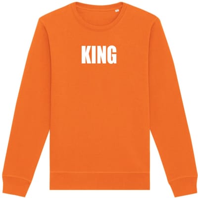 Sweater oranje S - King - soBAD. - Koningsdag - Unisex - Oranje - Voetbal - Nederland
