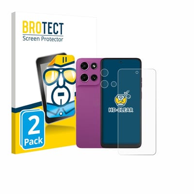 BROTECT - Screenprotector voor Motorola Moto G Play 2026 (Voor+Camera) - Folie Beschermfolie transparant 2 Stuks