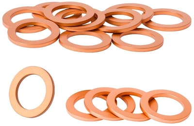 Set van 10 Koperen O-ring M12 x 18 x 1.5 mm, Betrouwbare Dichting voor Motorolie, Perfect voor Auto-onderhoud en Leegpompen