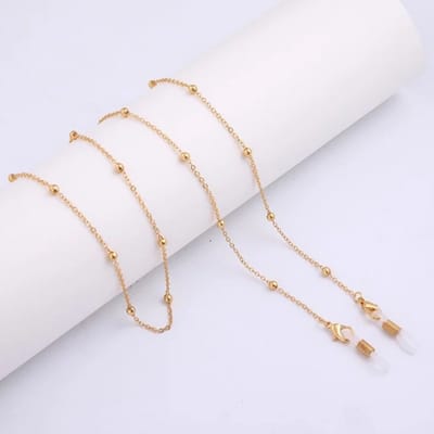 Brillenkoord goud bolletjes 1 stuks - Youhomy accessoires Brillenkoord - Mondkapje ketting- Mondkapje koord- Moederdag| Valentijnsdag|