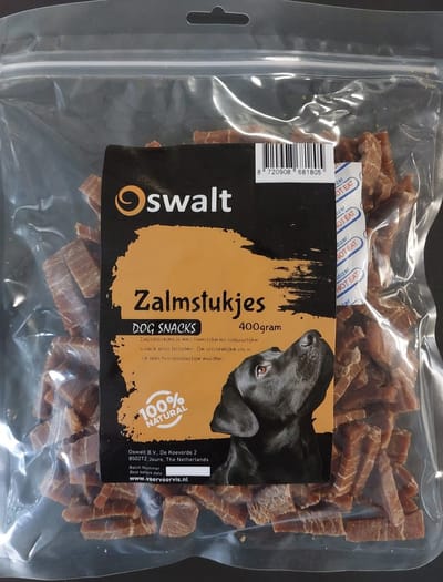 Oswalt Zalmblokjes - Zalmstukjes - Zalm - 400gram - Hondensnack