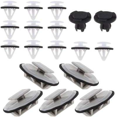 Dailygoods- Trim Clips Complete Set - Kunststof Sierclips - Compatibel met Mazda 3 BL (2008-2013) - Mazda 6 GH (2007-2012) - 5 Grote/11 Kleine Clips - Voor Zijrok/Drempellijst - Car Clips