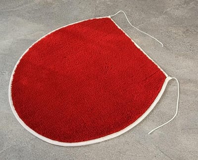 WC-brilovertrek - Toiletbrilhoes - Badkamer Comfort - Antislip Latex Coating - 47x50 cm - Rood