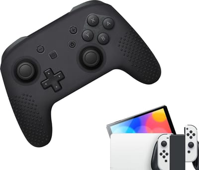 Gadgetpoint - Hoesjes & Skins voor Nintendo Switch 1 - Performance Gaming Case - Soft Grip Covers - Anti-Slip Pro Controller Accessoires - Zwart