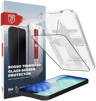 Rosso Screenprotector Geschikt voor Apple iPhone 17 | 9H Tempered Glass | Beschermglas | Case Friendly | Met Installatietray | Geen luchtbellen & stof | Eenvoudige montage