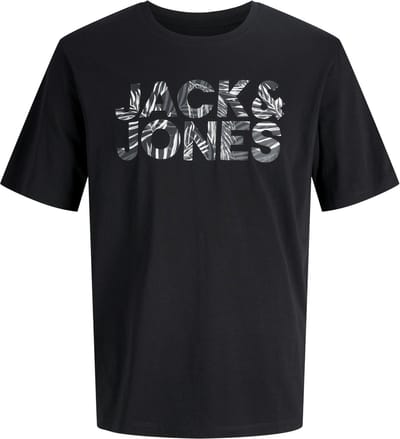 JACK & JONES - JJEJEFF LOGO TEE SS SN - Mannen T-Shirt - Black - Maat - L