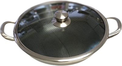 Cheffinger Wokpan met Deksel - 36cm - RVS - Honingraat - Inductie