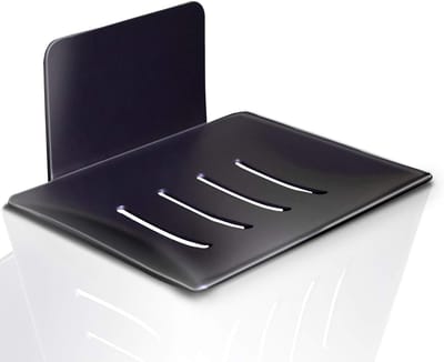 Muurbevestigde zelfklevende zeepdispenser van roestvrij staal zonder boren, ideaal voor badkamer en keuken, perfect voor zeep, spons en borstelopslag.