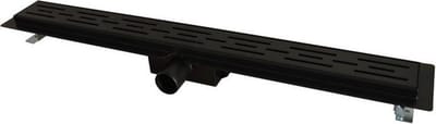 Diamond Line - Douchegoot 70 cm - Mat Zwart - RVS - Uitneembaar Sifon + Uitneembaar Haarfilter