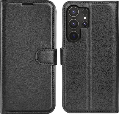 Coverup Hoesje - Geschikt voor Samsung Galaxy S25 Ultra Hoesje - Coverup Book Case - Zwart
