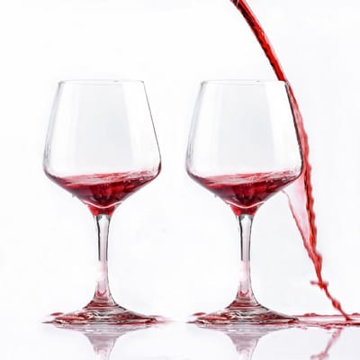 Set van 2 Schokbestendige Plastic Wijnflessen voor Feestjes, Kamperen en Picknicks - 440 ml Wijnbekers