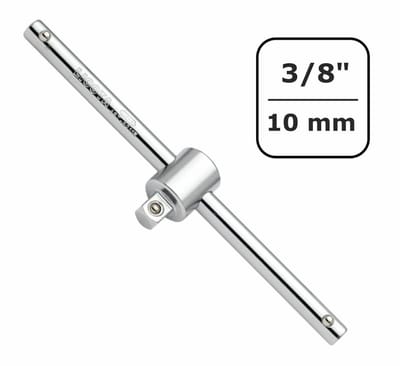 Duurzame 3/8" Schuifgreep 200mm CrV Staal van Boni-Shop met Ergonomisch Glijgreep Design voor Optimale Hefboomwerking en Efficiënte Gereedschapwerking