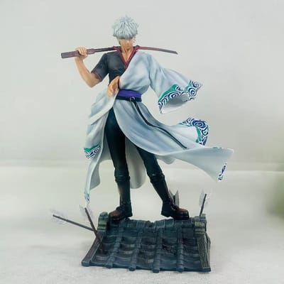 30cm Gintama Sakata Gintoki 2.0 Upgrade GK Actiefiguur Anime Standbeeld Verzamelfiguur Bureau Decoratie Speelgoed Hoge Kwaliteit Cadeau Voor Fans gray