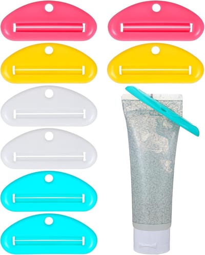 8 Stks Tandpasta Squeezer Plastic Tandpasta Buis Squeezer Houder Clip Roller Tool voor Badkamer Besparing Gezichtsreiniger Crèmes Verf (Kleurrijk)