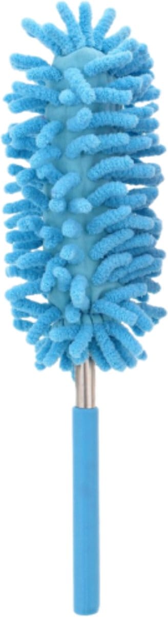 Chenille Microvezel Schoonmaak Plumeau met Telescoopsteel (Blauw) - Microfiber Uitschuifbare Lamellen Stoffer - Jaloezie Afstoffer - Luxaflex Duster - Ragebol Stofdoek Huishoud Reiniger - Stof Verwijderaar - Stofvrij Reinigen Schoonmaken