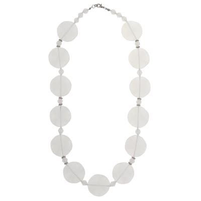 Behave – Ketting – Wit Transparant – Acryl Kralen – Lange Halsketting – Nikkelvrij