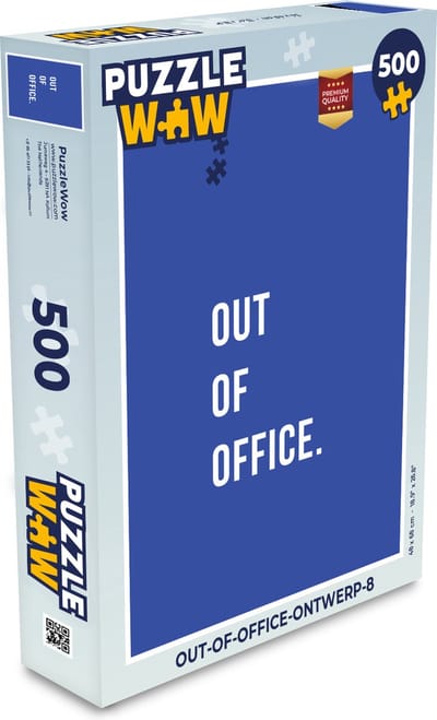 Puzzel Quotes - Out of office - Blauw - Legpuzzel - Puzzel 500 stukjes