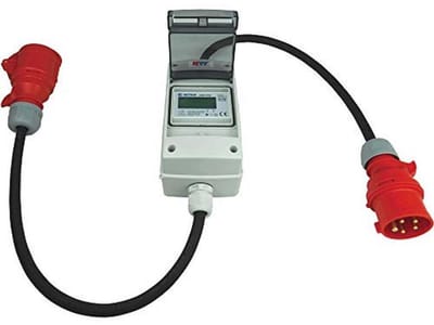 Mobiele digitale stroommeter 16A 400V CEE met reset - IP44 - 3-fasig