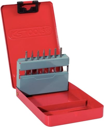 Freesstiftset - Metaalbewerking gereedschap - Materiaal bewerken - Kruisvertanding - 7-delig - Blank