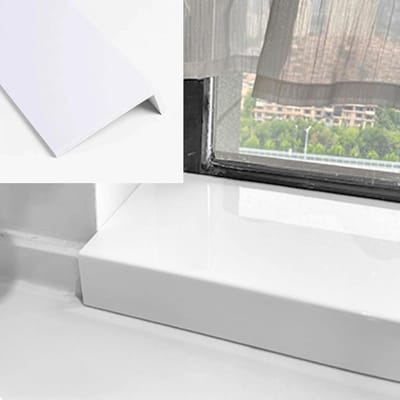 Vensterbank Hoes - Decoratieve Uitbreiding - Bescherming Muren - Gemakkelijk Op Maat Te Knippen - 100 x 35 cm - Wit