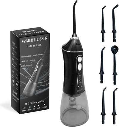 Quaran Waterflosser - Monddouche - Elektrische Tandenflosser - Flosapparaat - Tongreiniger - Draadloos Oplaadbaar
