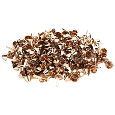 200 pièces 12mm Rivets Pieds Laiton Sac à Main Clous Forme Seau Quincaillerie Accessoire DIY Or Clair black