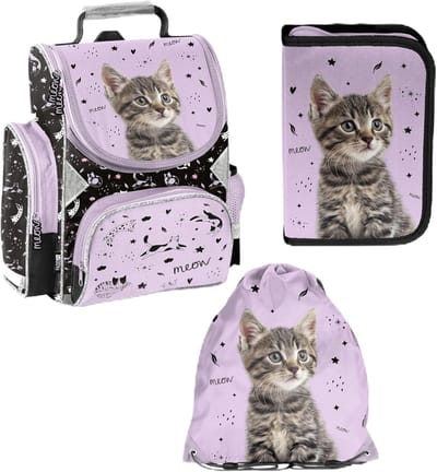 Kindertas Set - Schooltas Kinderen - Naar School Gaan - Waterafstotend Lichtgewicht - 40x40x40 cm - Multicolor