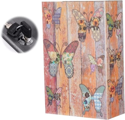 Veilige Boekopslag met Combinatieslot voor Kantoor en Thuis, Ideaal voor Geld, Sieraden en Documenten, Butterfly Stijl