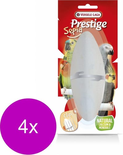 Versele-Laga Prestige Sepia Mineral Met Clip - Vogelsupplement - 4 x 16 cm