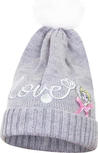 Meisjes wintermuts|frozen|kleur grijs Maat 52 cm|Bonnet d'hiver fille|frozen|couleur gris Taille 52 cm