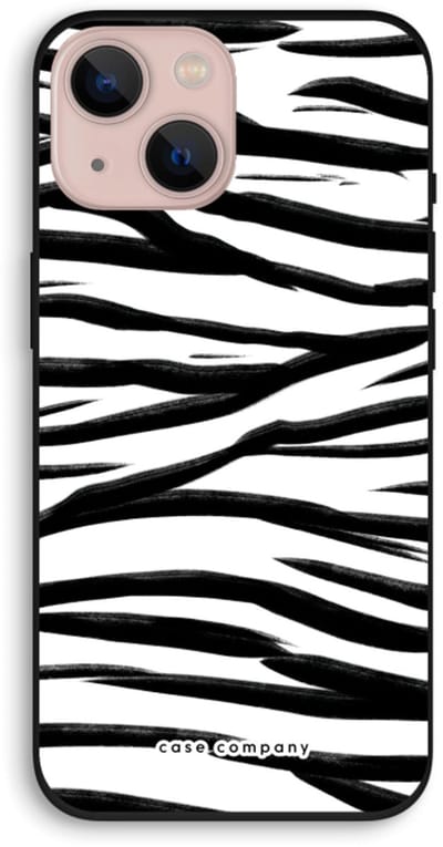 Case Company® - Hoesje geschikt voor iPhone 13 hoesje - Zebra pattern - Biologisch Afbreekbaar Telefoonhoesje - Bescherming alle Kanten en Schermrand