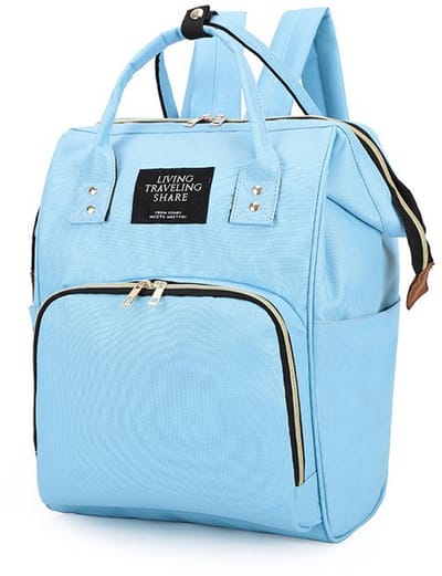 Multifunctionele luiertas, luiertas rugzak, meerdere vakken, grote inhoud van 24 liter, open ontwerp, Blauw.
