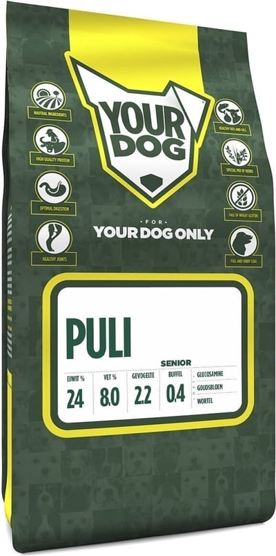 Yourdog Puli Rasspecifiek Senior Hondenvoer 6kg | Hondenbrokken