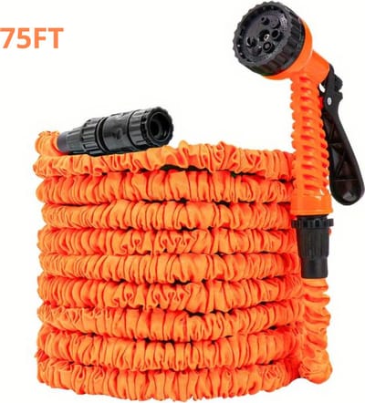 Livano Tuinslang Flexibel - Tuinslangen - Haspel - Spuitpistool - 22.5 Meter - Oranje