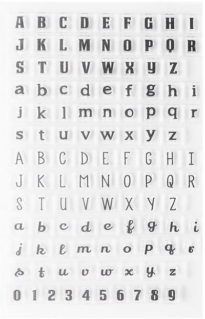 Dailygoods- Stempelset Hoofdletters/Kleine Letters - Stempelset