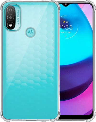 Telefoonhoesje Geschikt voor Motorola Moto E20 Transparant - Shockproof TPU Siliconen Case met Stootrand Doorzichtig - Smartphonica geschikt voor Motorola Moto E20