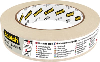 Afplaktape scotch basic 24mmx50m beige | 24 stuks