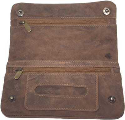 Oi Hunter bruine lederen shagzak / originele shagetui / ouderwetse tabaksbuidel / leren tabakzak / etui voor shagbuil / bruin leer / 336H