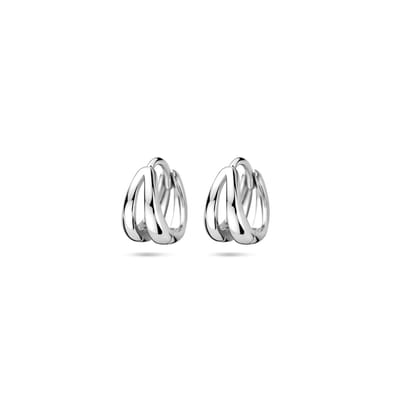 Yo&No Klapoorringen - Gedraaid - Sieraden Vrouw - Oorbellen - 10.5mm - Gerhodineerd - Zilver 925