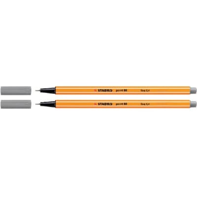 STABILO point 88 - Fineliner 0,4 mm - Donkergrijs - per stuk