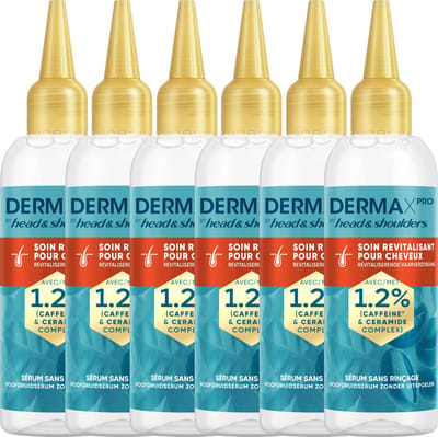 DermaXPro by Head&Shoulders Hoofdhuid Serum - Revitaliseert - Met Cafeïne en Ceramidecomplex - 6 x 145 ml