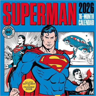 Pyramid - SUPERMAN 2026 - DC Comics kalender 2026 - Superman 30×30 cm