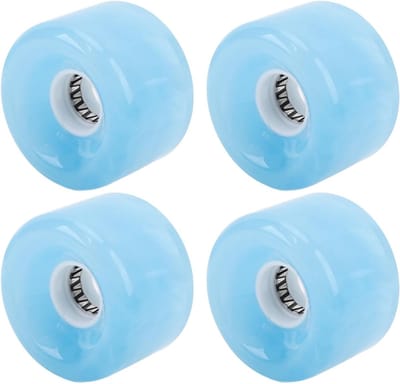Skateboardwielen Set - Cruiser wielen - Soepel skateboarden - Hoge rebound PU - 52mm x 32mm - Blauw