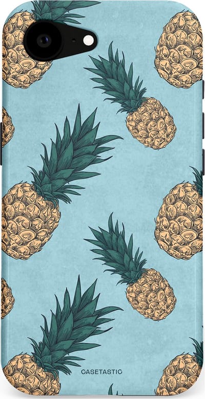 Casetastic Hoesje Geschikt voor Apple iPhone 16e Magsafe - Stijlvolle Beschermende Duo-layer Case - Tropische Ananas