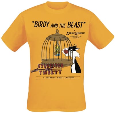 Looney Tunes Birdie And The Beast Heren T-shirt - geel - S