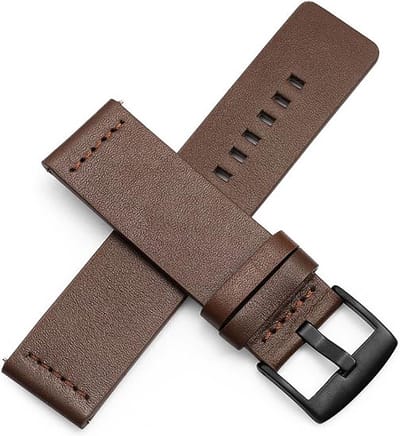 Leren Horloge Band voor Garmin Venu 2 | 22 mm | Armband - Polsband - Strap Bandje - Sportband - Horlogebandjes | Bruin